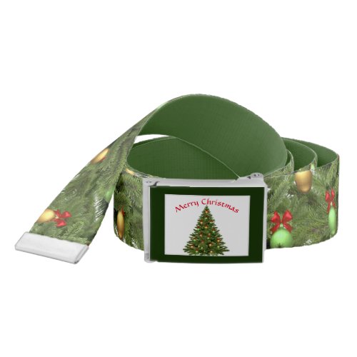 Festive Merry Christmas Tree  Belt