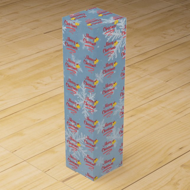 Festive Merry Christmas Wine Box (Front)
