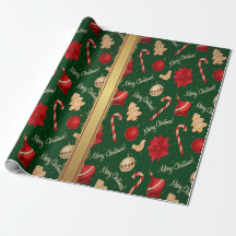 Festive Merry Christmas Wrapping Paper