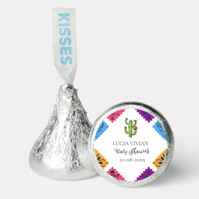 Festive Mexican Cactus Baby Shower Hershey®'s Kisses® (Front)