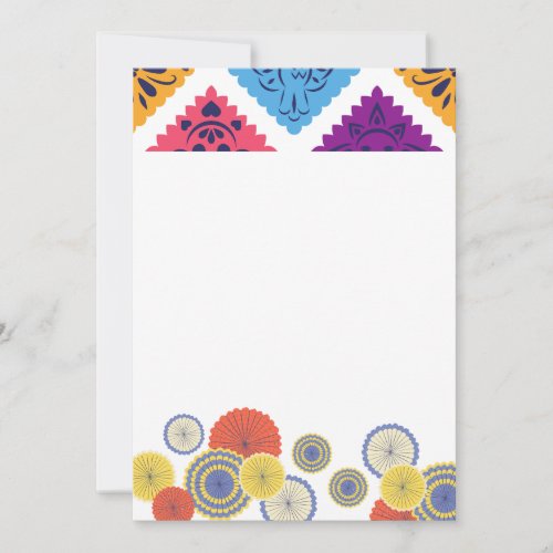 Festive Mexican Paper Fan Blank Card