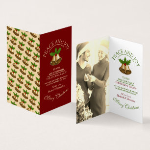 Festive Mistletoe Bells Christmas Cards