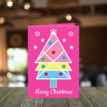 Festive Modern & Artsy Family Name Cute Christmas