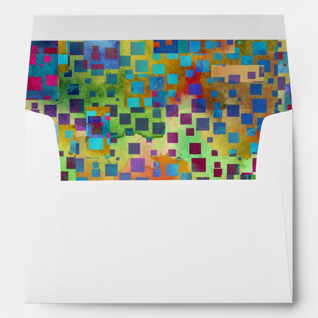 Festive, Modern, Colorful Confetti Design Envelope (Back (Bottom))