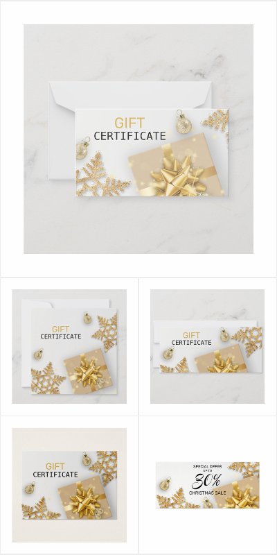 Festive Modern Gold Bow Gift Box Lush Plain