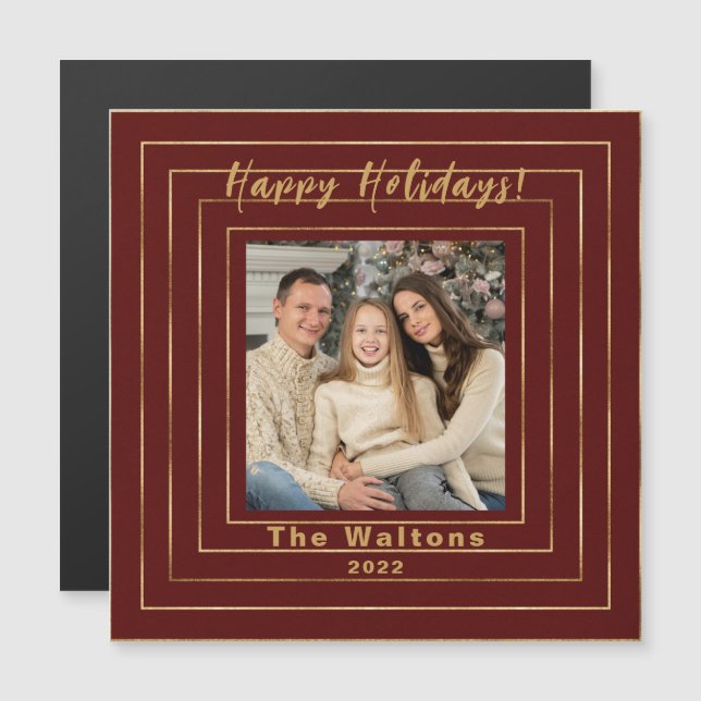 Festive Modern Gold Holiday Keepsake   (Front/Back)
