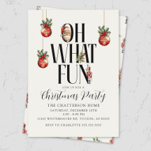 Festive Modern Holiday Christmas Party Invitation