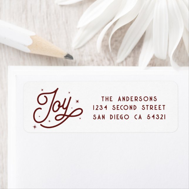 Festive Modern Holiday Joy Christmas Script | Red Label (Insitu)