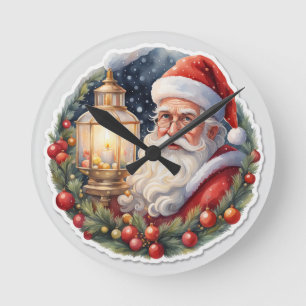 Festive Moments Clock: Christmas Joy Every Hour Round Clock