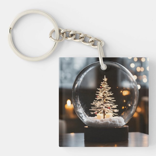 "Festive Moments: Time in Hand Keychain" Keychain (Front)