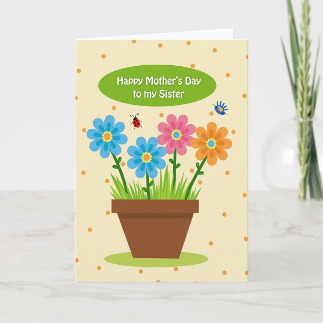 Festive Mothers Day Bouquet Card (Front)