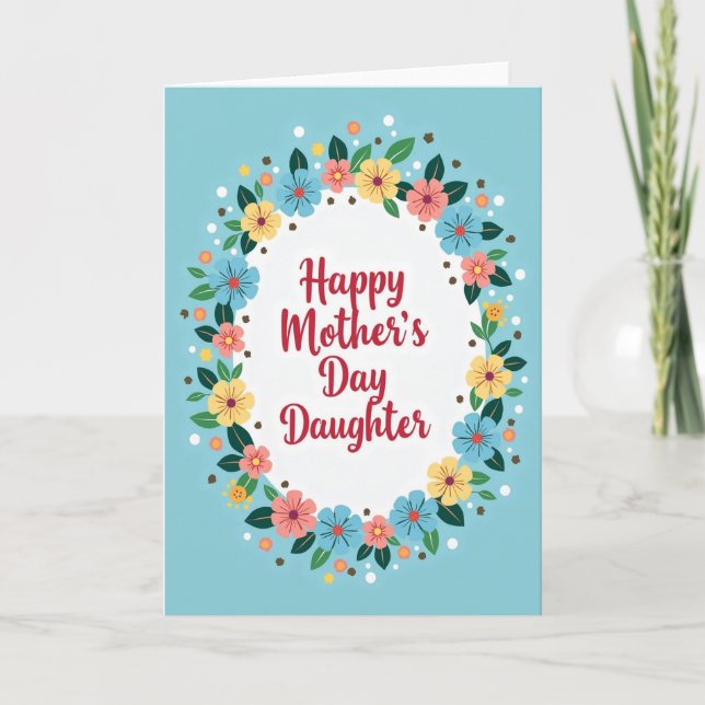 Festive Mothers Day Daughter Card (Front)