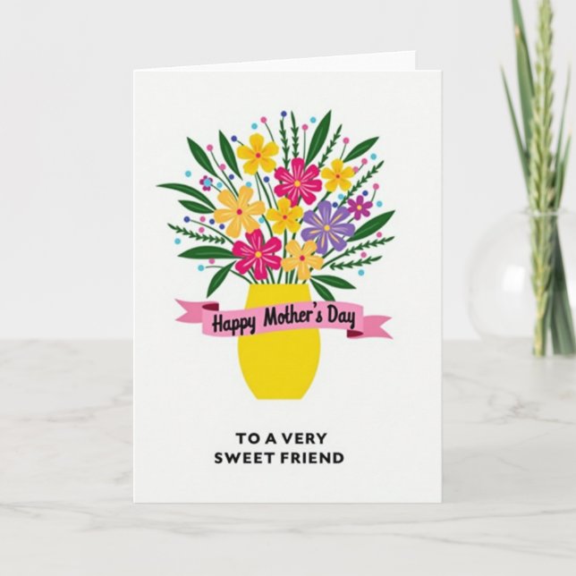 Festive Mothers Day Wish Card (Front)