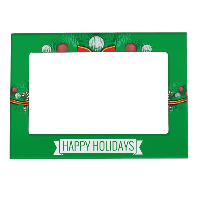 Festive motifs - Happy Holidays Magnetic Frame (Front)