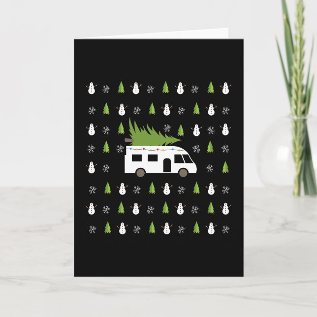 Festive Motorhome Owner Christmas Gift Card (Front)