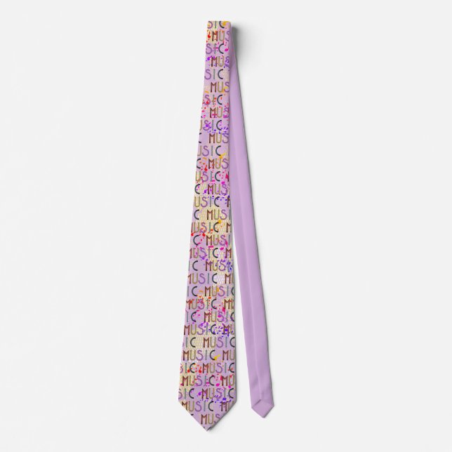 Festive Music Notes Neck Tie (Front)