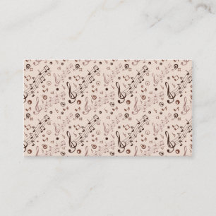 Festive Musical Notes, Bars, & Symbols Business Card
