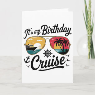 Festive My Birthday Cruise Ship Party 2025 Men1 Card