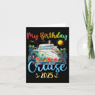 Festive My Birthday Cruise Ship Party 2025 Men, Wo Card