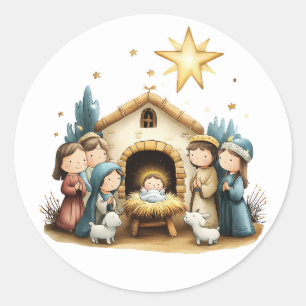 Festive Nativity Stickers