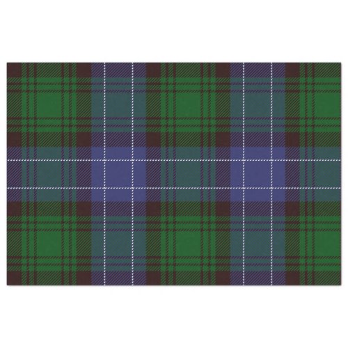 Festive Navy Blue  Holiday Plaid Tartan Christmas  Tissue Paper