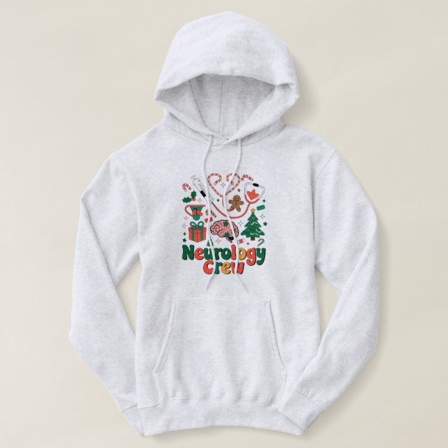 "Festive Neurology Crew Christmas T-Shirt – Holida Hoodie (Design Front)