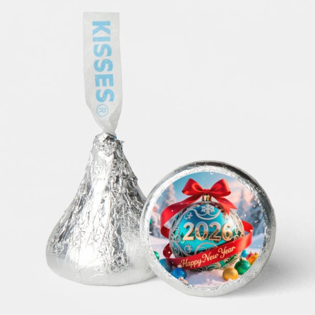 Festive New Year 2026 holiday Hershey®'s Kisses® (Front)