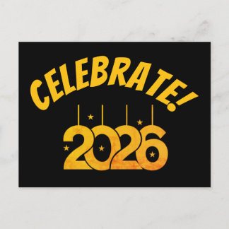 Festive New Year postcard