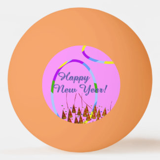 Festive New Year's Day Ping Pong Ball