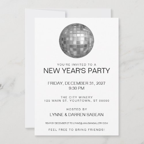 Festive New Years Party 5x7 Invitation