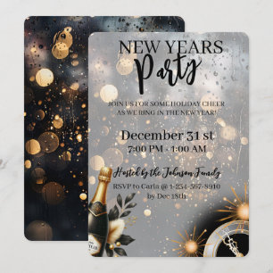 Festive New Year's Party Invitation
