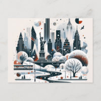 Festive New York City Lights Christmas Card
