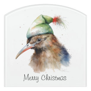 Festive New Zealand Wildlife Welcome Door Sign