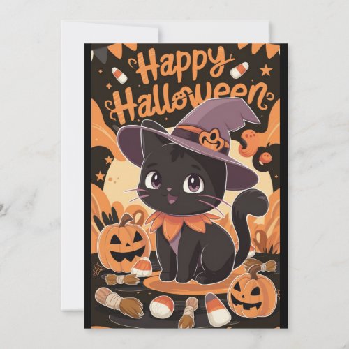 Festive Night Happy Halloween Holiday Card