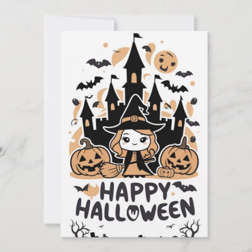 Festive Night Happy Halloween Holiday Card