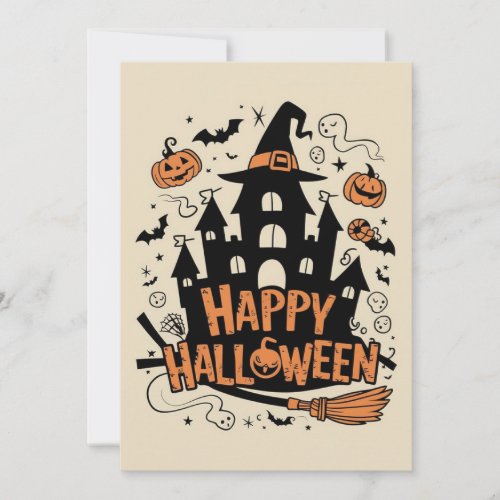Festive Night Happy Halloween Holiday Card