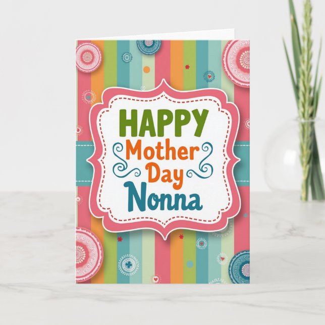 Festive Nonna Mother Day Card (Front)