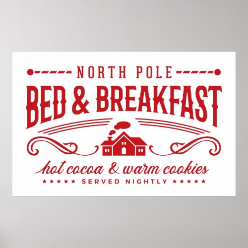 Festive North pole bed and breakfast Poster