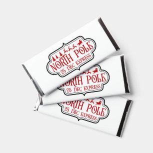 Festive North Pole Express Christmas Hershey Bar Favors