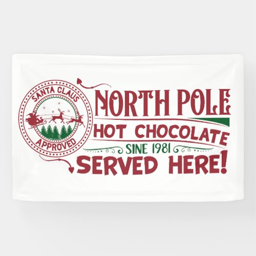 Festive North Pole hot chocolate Banner