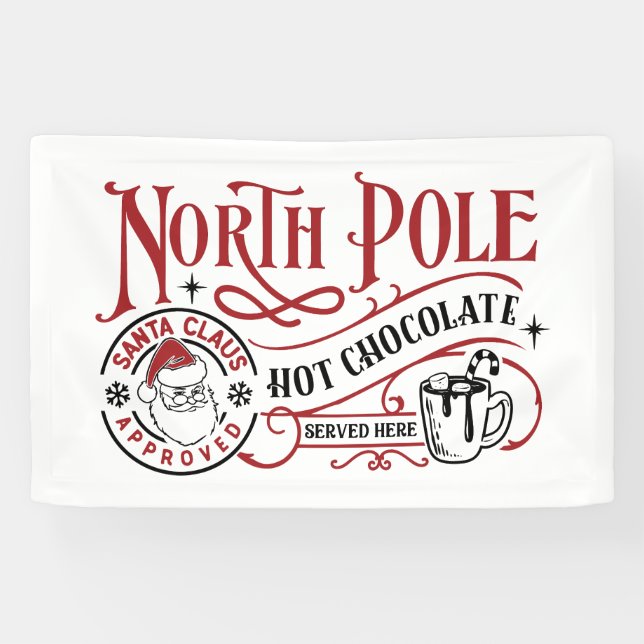 Festive North Pole Hot Chocolate  Banner (Horizontal)