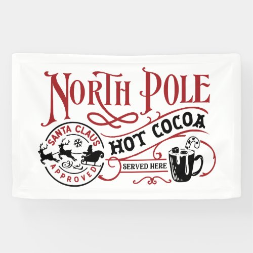 Festive North Pole Hot cocoa bar vendors  Banner