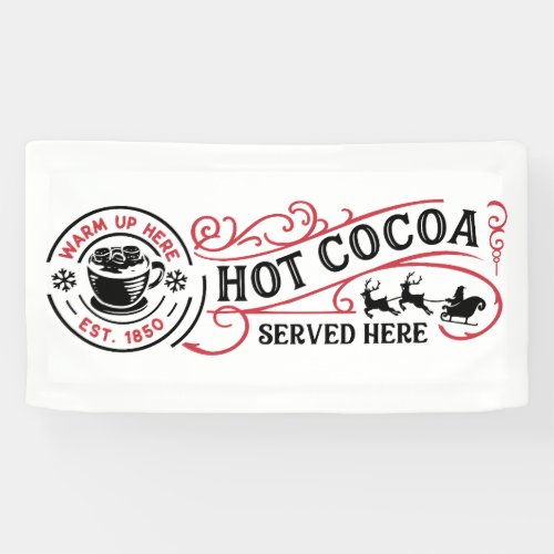 Festive North Pole Hot cocoa bar vendors  Banner