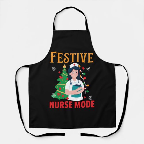 Festive Nurse Mode Nursing Medical Nurse Christmas Apron
