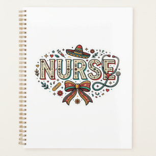 Festive Nurse Vintage Engraving Shirt Design_1 Planner