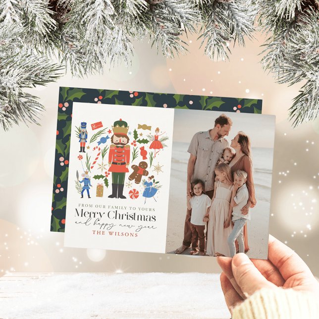 Festive Nutcracker Characters Christmas Photo Holiday Card (Creator Uploaded)