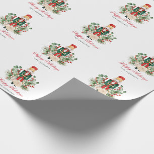 Festive Nutcracker Happy Christmas Holidays Wrapping Paper