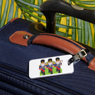 Festive Nutcracker Soldiers with Candy Canes Luggage Tag