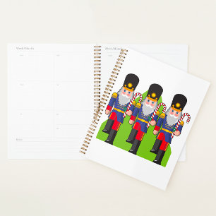 Festive Nutcracker Soldiers with Candy Canes Planner