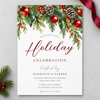 Festive Office Corporate Holiday Party Invitation